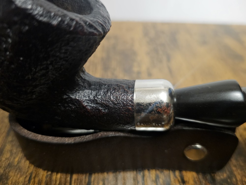Savinelli Dry System 1611 Bent Dublin Rusticated Estate Pipe