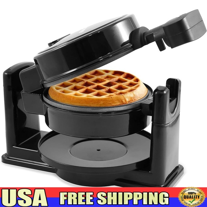 Nonstick Waffle Maker 5 Inch Cooking Plates Compact Easy Cleanup Quick Cooking