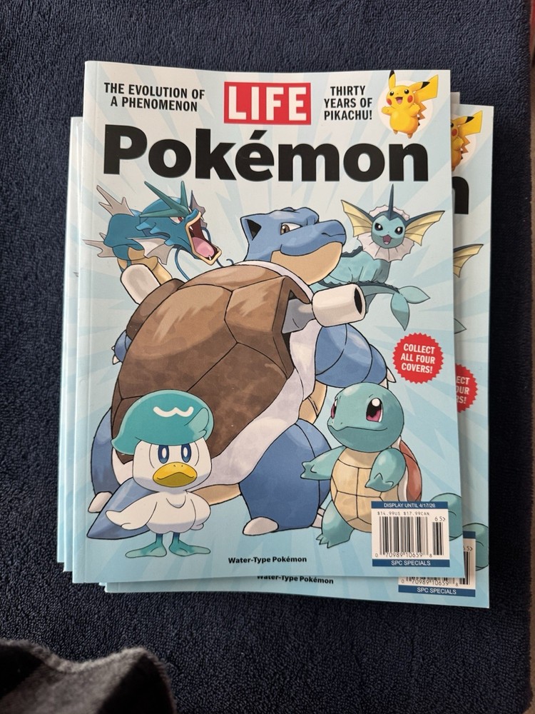 Pokemon Blastoise Special Edition Life Magazine 30 Years Evolution Mint Unread
