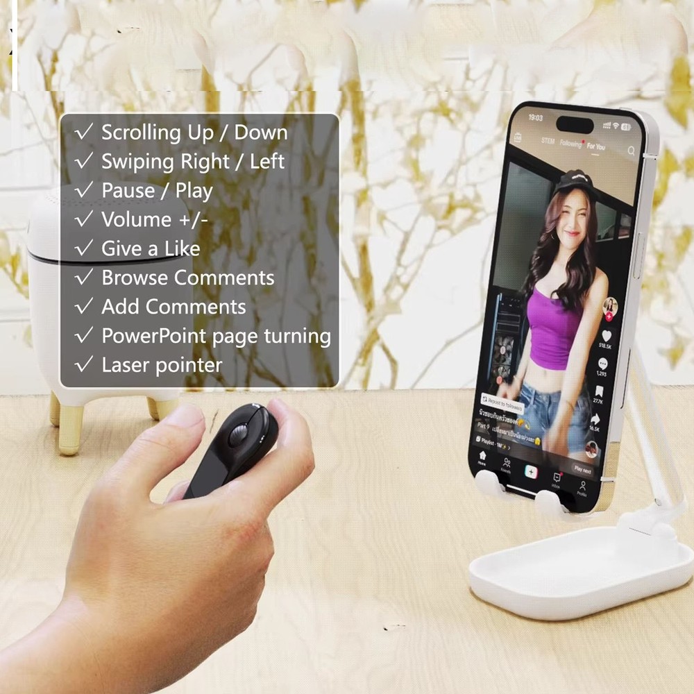 Rechargeable Wireless Presenter Mouse For Effortless Presentations QMVA