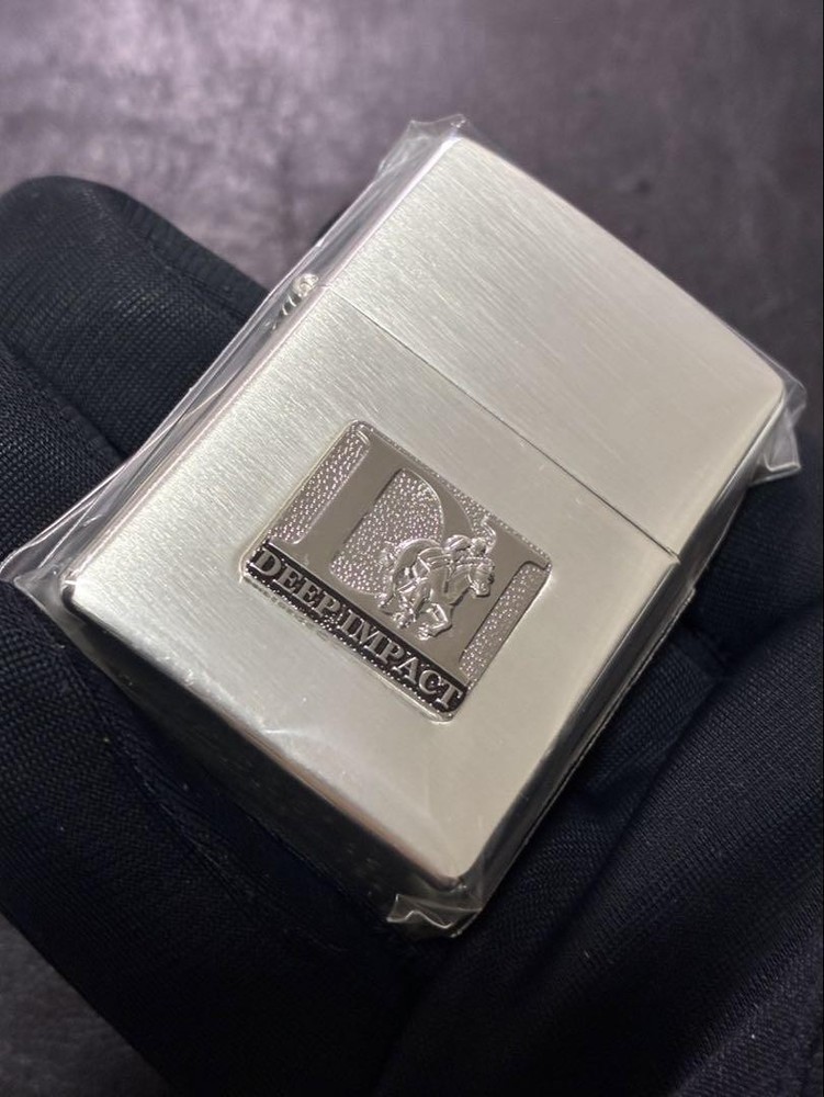 Zippo Deep Impact 3D Metal Silver Etching One Sided Processing Lighter Regular