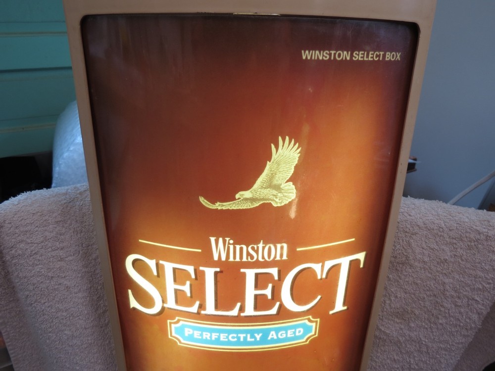 VINTAGE WINSTON SELECT LIGHTED CIGARETTE SIGN