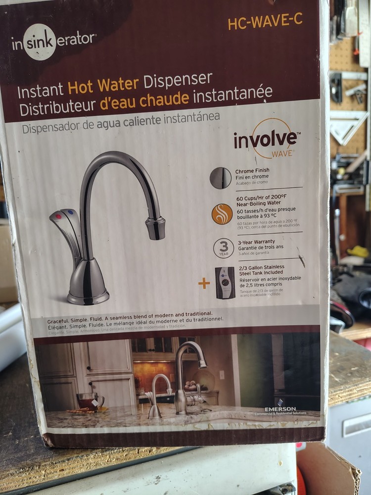 InSinkErator Wave Instant Hot and Cold Water Dispenser System - Faucet & Tank,