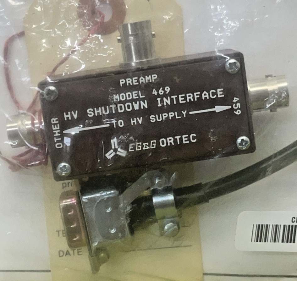 EG&G ORTEC Model 469 High Voltage Shutdown Interface – New w/ Manual & Cable