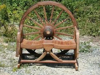 Wagon Wheel Bench 2 Seat