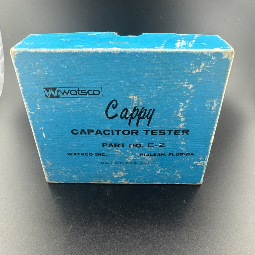 Vtg. Watsco Cappy Model No. E-2 Capacitor Tester