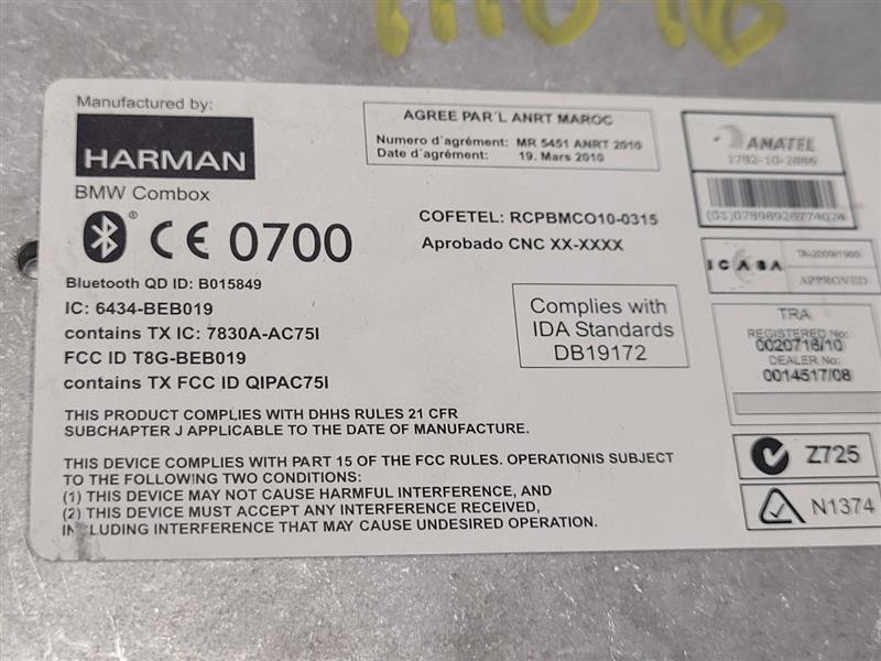 Telematics Interface Module fits 2011 Bmw 750I Communication telematics co