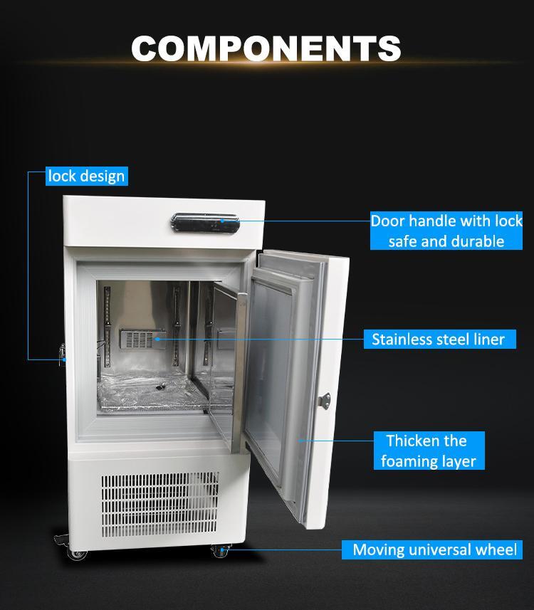 -86℃ Vertical Ultra-low Temperature Deep Freezer for Samples Storage 2.05Cu Ft