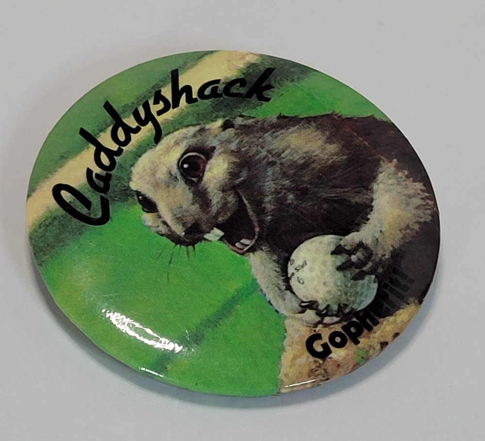 Caddyshack Pinback Button c. 1980 Orion Pictures vintage