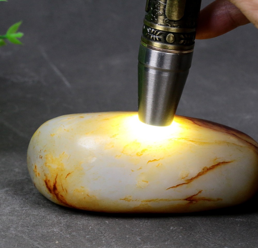 466G Certified 100% Hetian jade(Nephrite) Raw stone 和田玉青花籽料原石