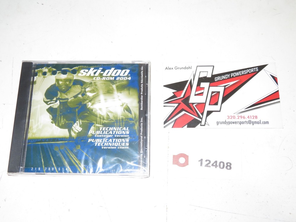 Ski-Doo - New 2004 Customer Service Technical Publications CD-Rom - 219700514