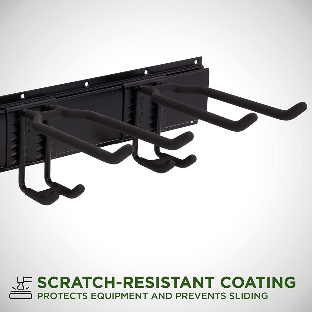 RightHand Garage Tool Storage Rack, 8 Piece Wall Mounted Garage Organizer