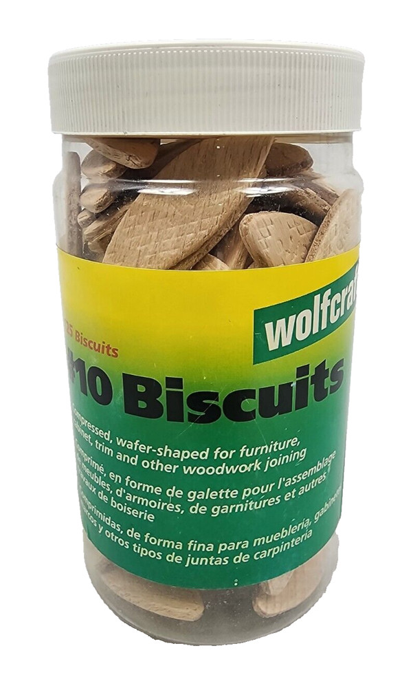 Wolfcraft  Hardwood  No.10  Biscuits  Ivory  125 pc.