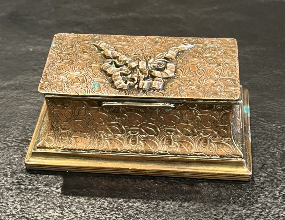 Edwardian Brass Stamp Box