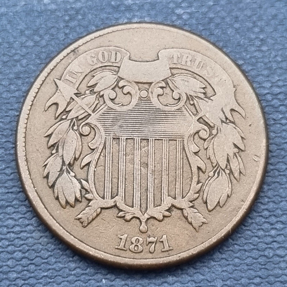 1871 Two Cent Piece 2c Better Grade VF - XF #52435