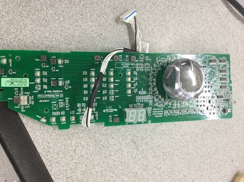 Whirlpool Washer Interface Board part#w10297397 rev a