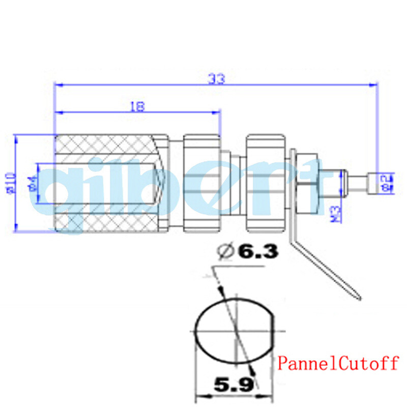 5pcs 4mm Banana Binding Post Panel Socket M3 Thread Terminal Jack BS4610