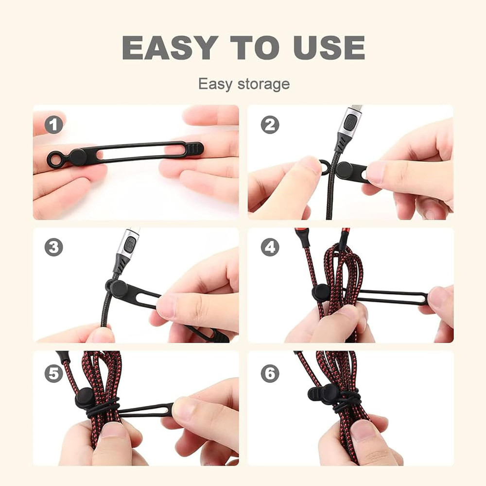 Data Cable Organizer, 2026 Upgrade Silicone Headphone Organizer, Silicone Cable