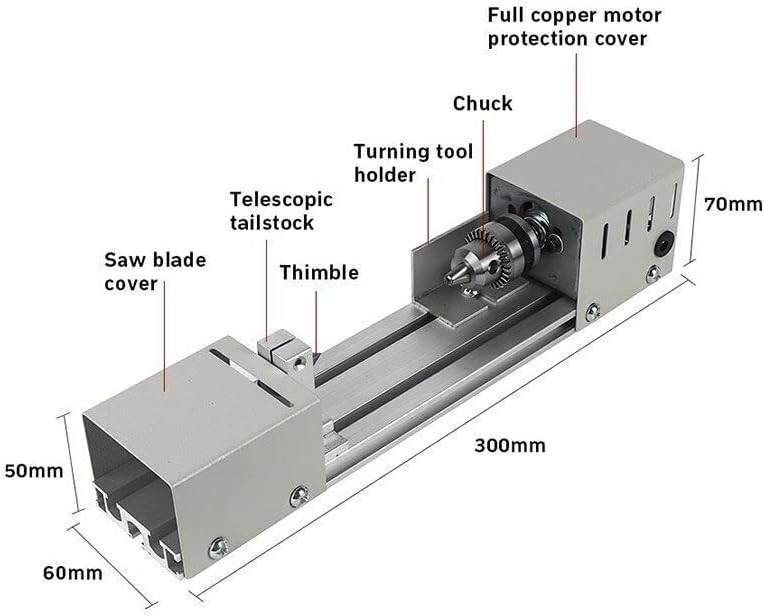 Portable Mini Lathe Tool for Woodworking - Low Noise & High Precision Operation
