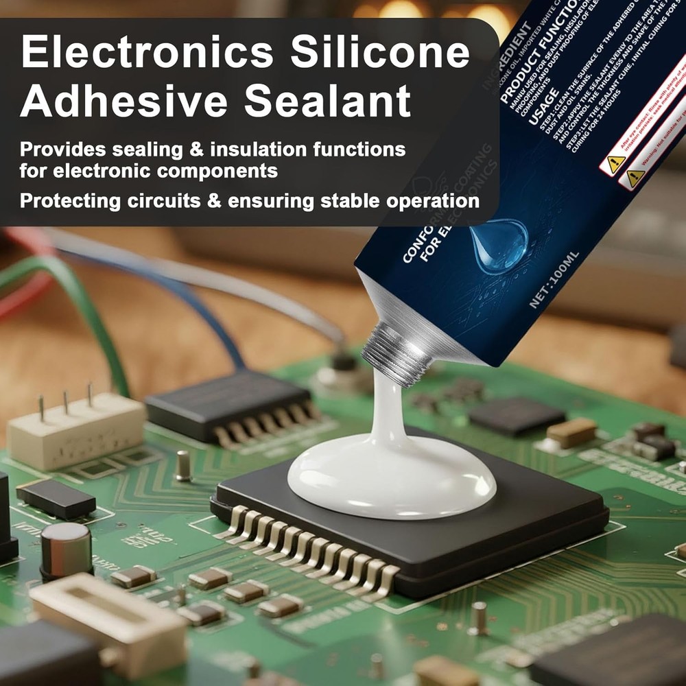 100ml White Conformal Coating for Electronics, Silicone Coating...