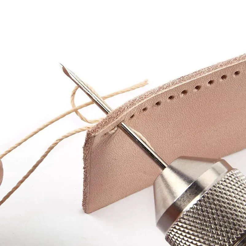 Leather Manual Speedy Stitcher Tool Sewing Awl Thread Kit with 4pcs Waxed Thread
