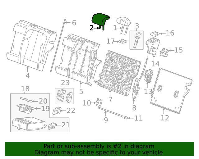 Genuine GM Headrest Center 85644352