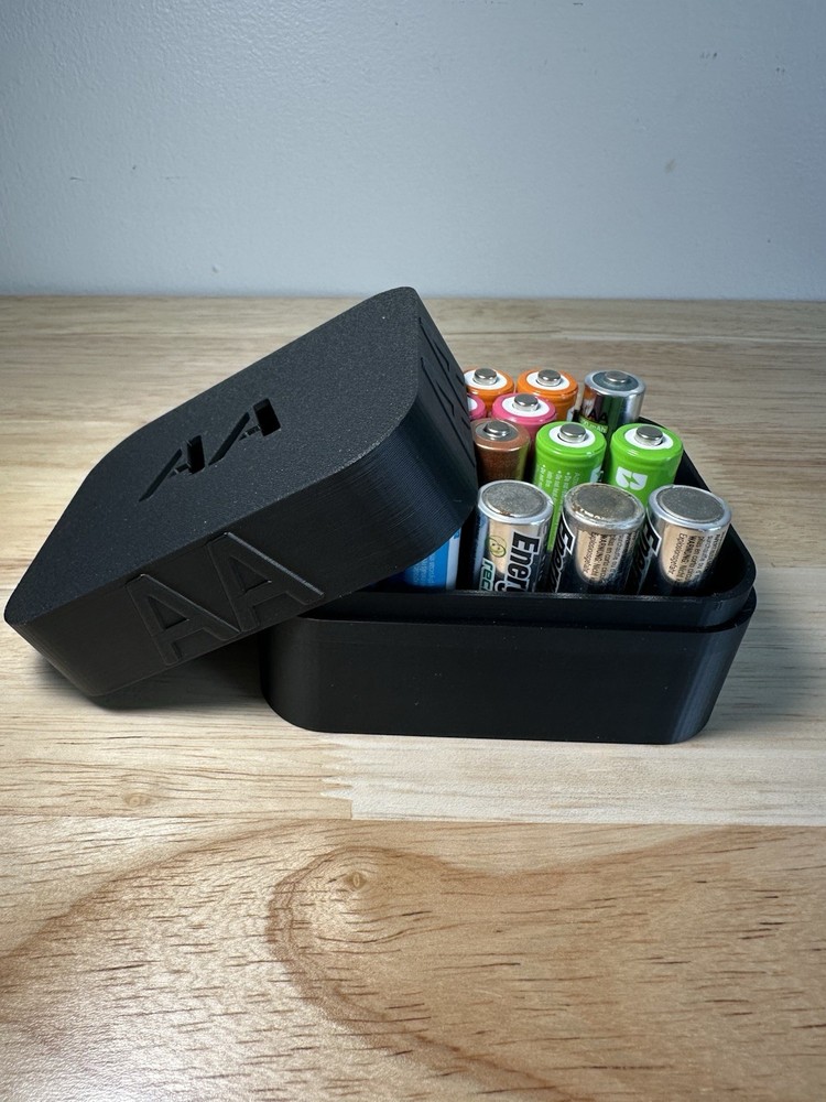 AA Battery Storage Organizer Honeycomb — Stackable Compact Holder Case - New