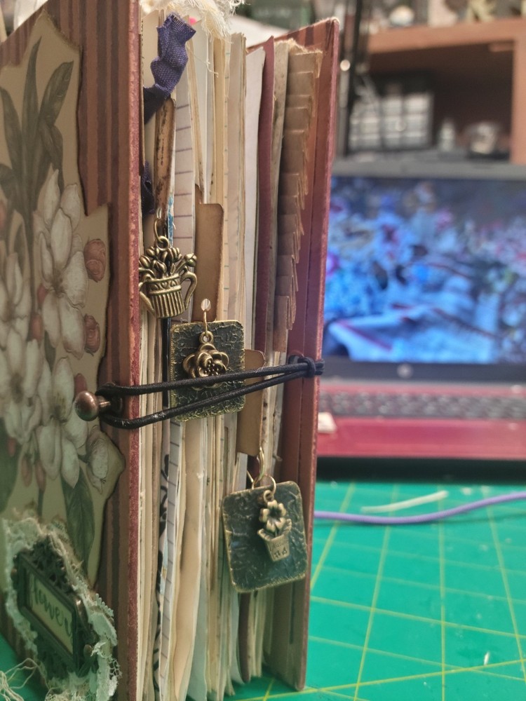 Floral Handmade Junk Journal Include Several Vintage Items