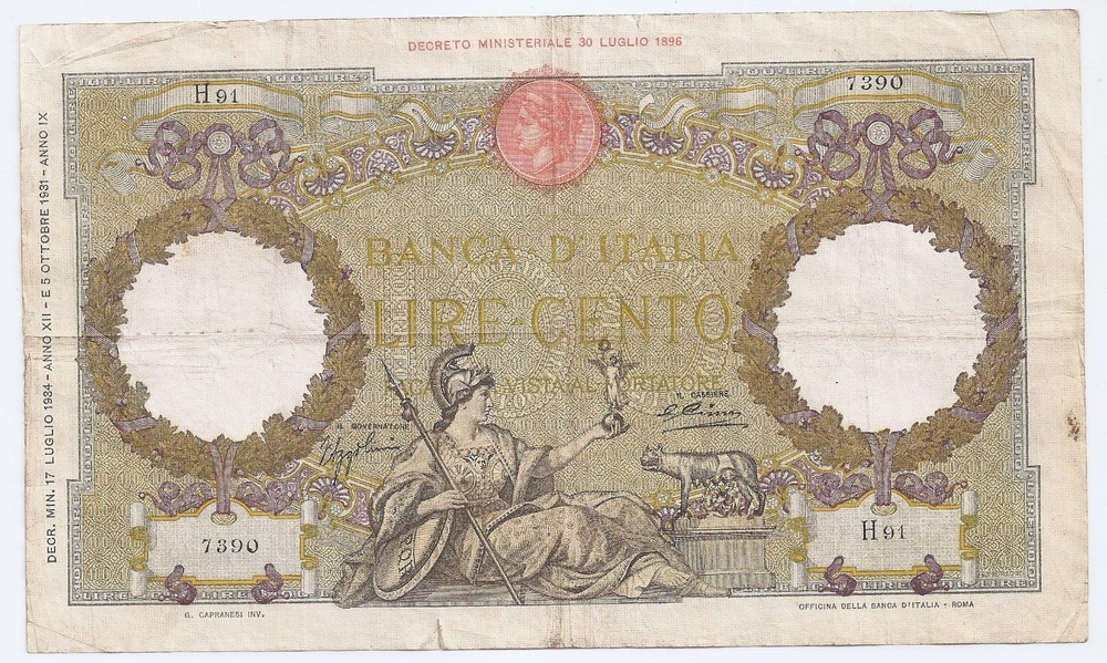 ITALY 100 lire 1934