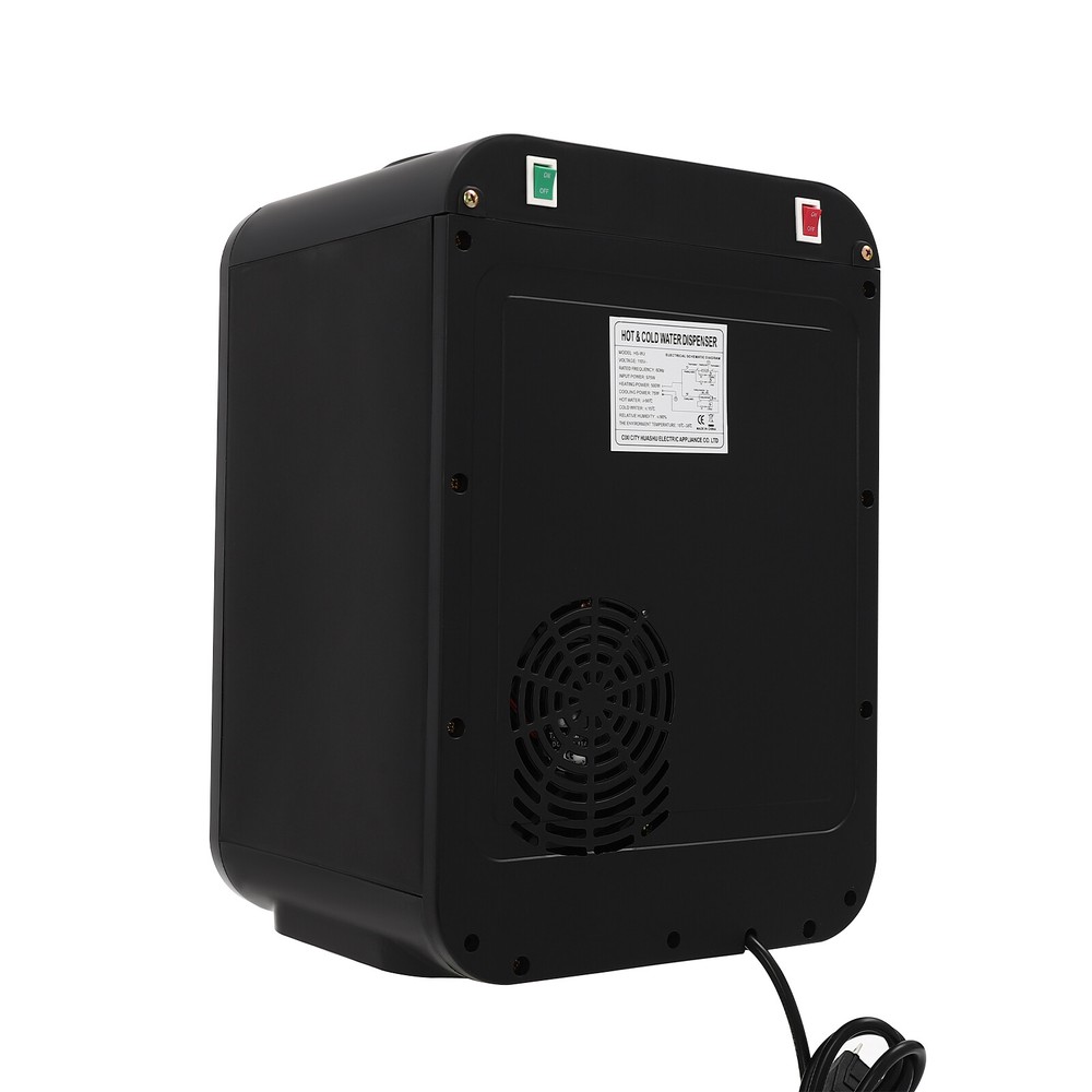 110V Black Hot/Cold Water Countertop Dispenser Top Loading Water Dispenser
