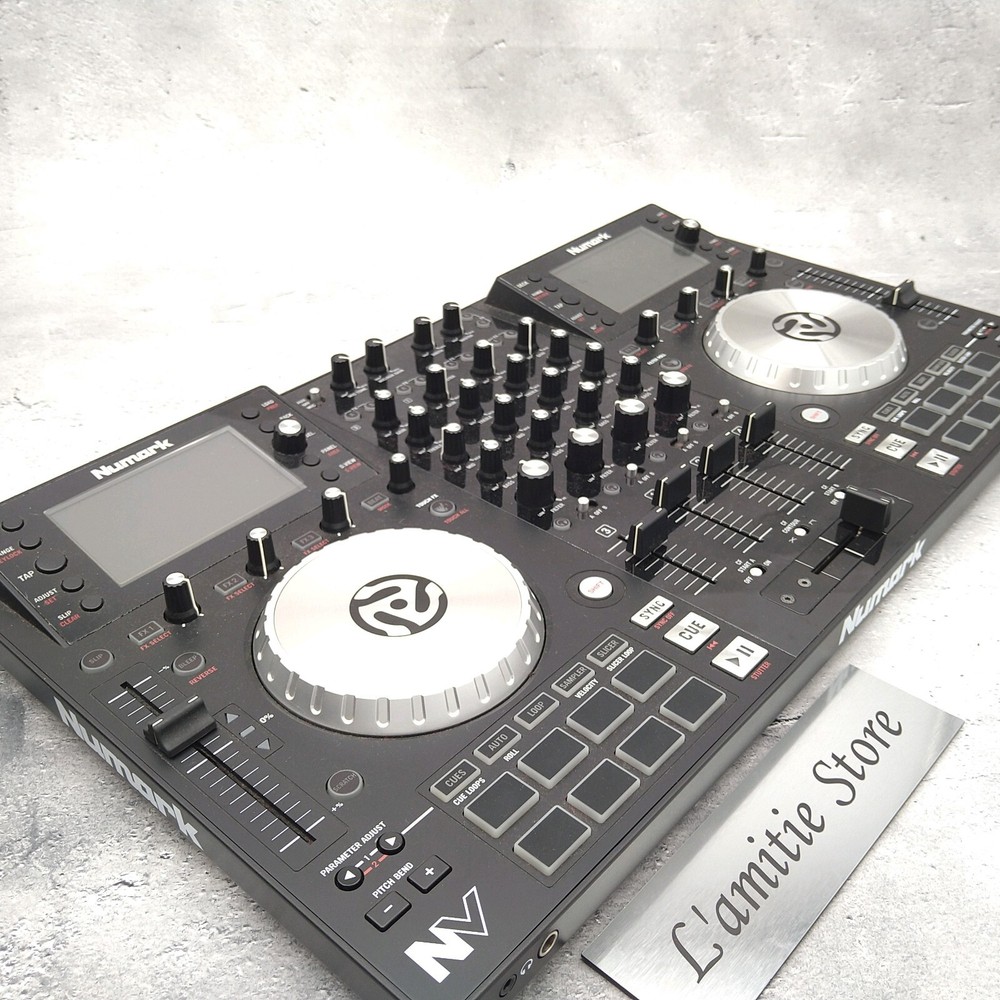 Numark NV 4-Deck Dual-Display USB DJ Controller Used Tested