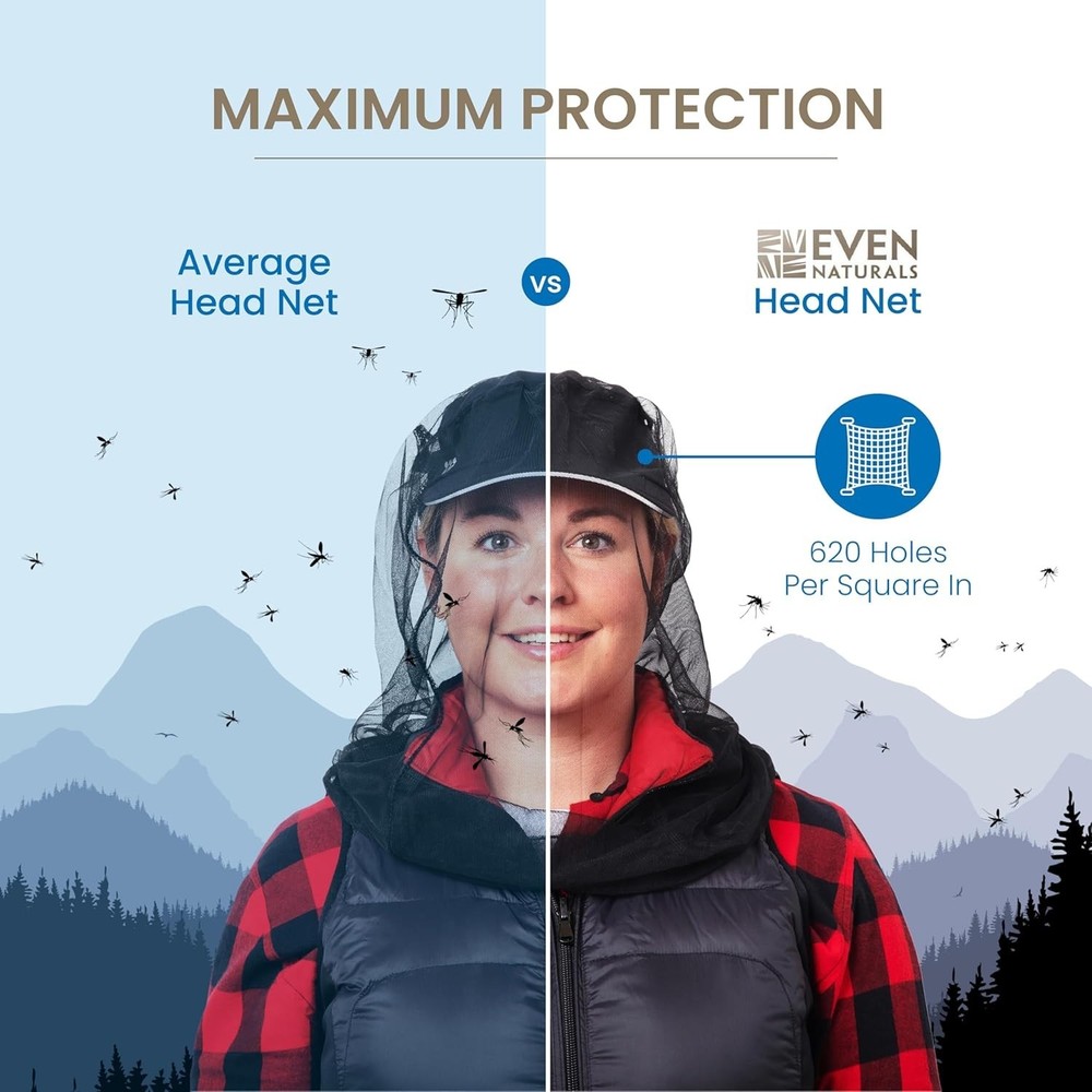 Mosquito Head Net - Ultra-Fine Bug Net for Maximum Head Protection – Lightwei...
