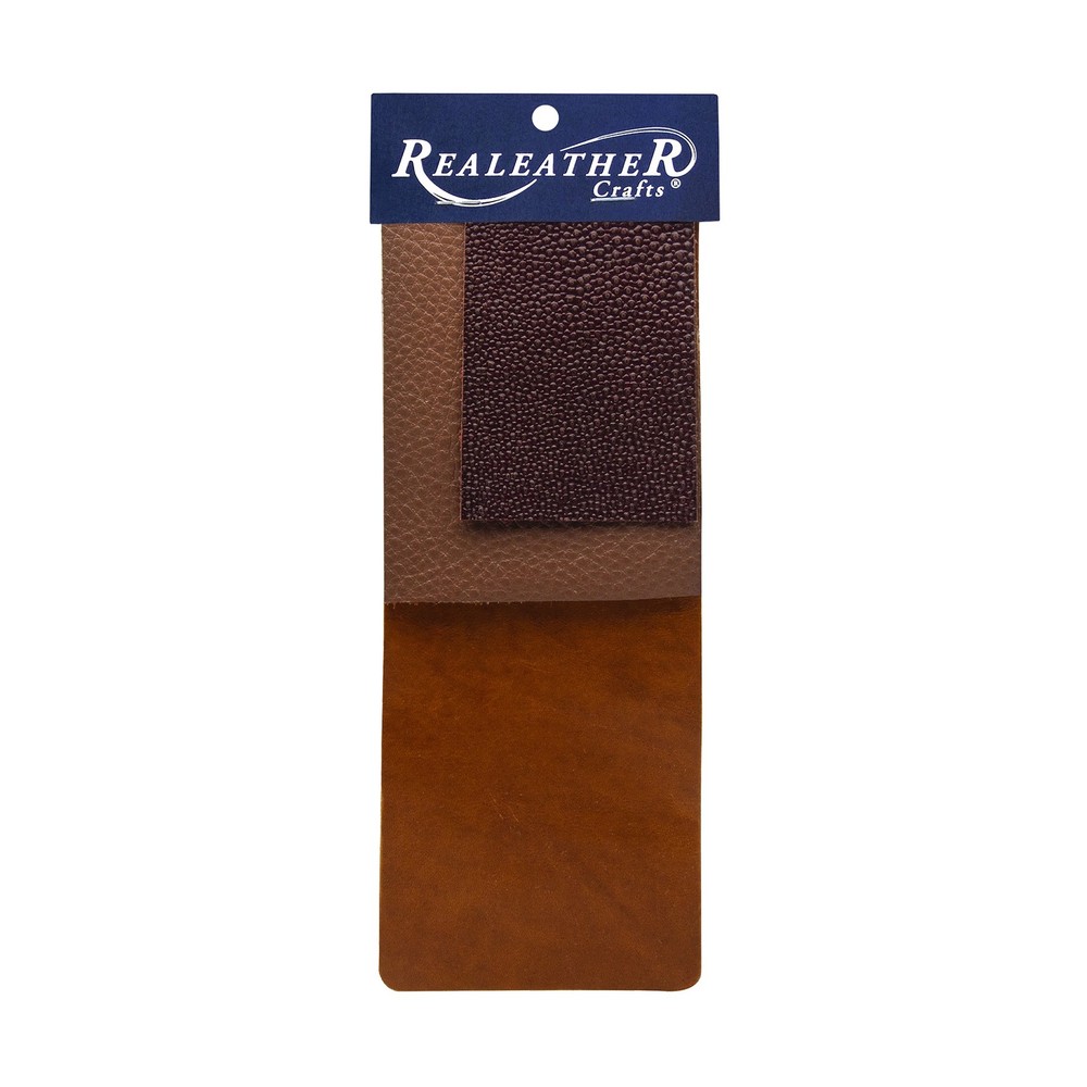 Realeather(R) Crafts Leather Trim Pack 3/Pkg-Assorted Small