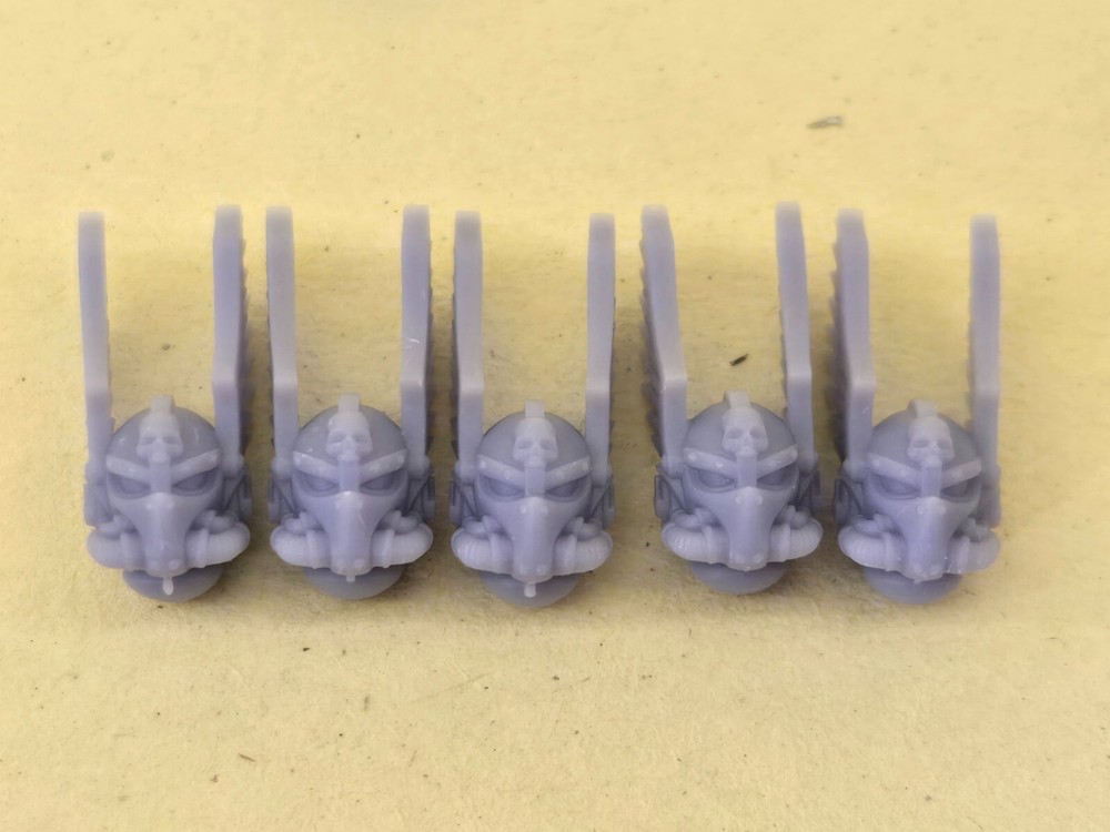 Head x 5 (E) - Eternal Pilgrims - Greytide Studios - 40k Primaris Scale