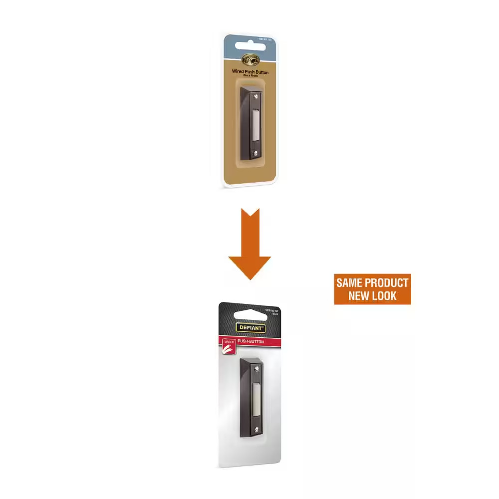 Wired Doorbell Push Button, Black