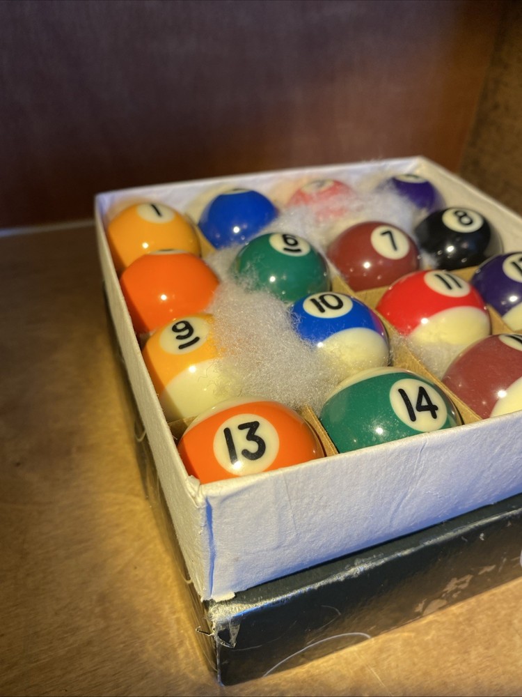 Pool Balls 1.5” Set, NEW