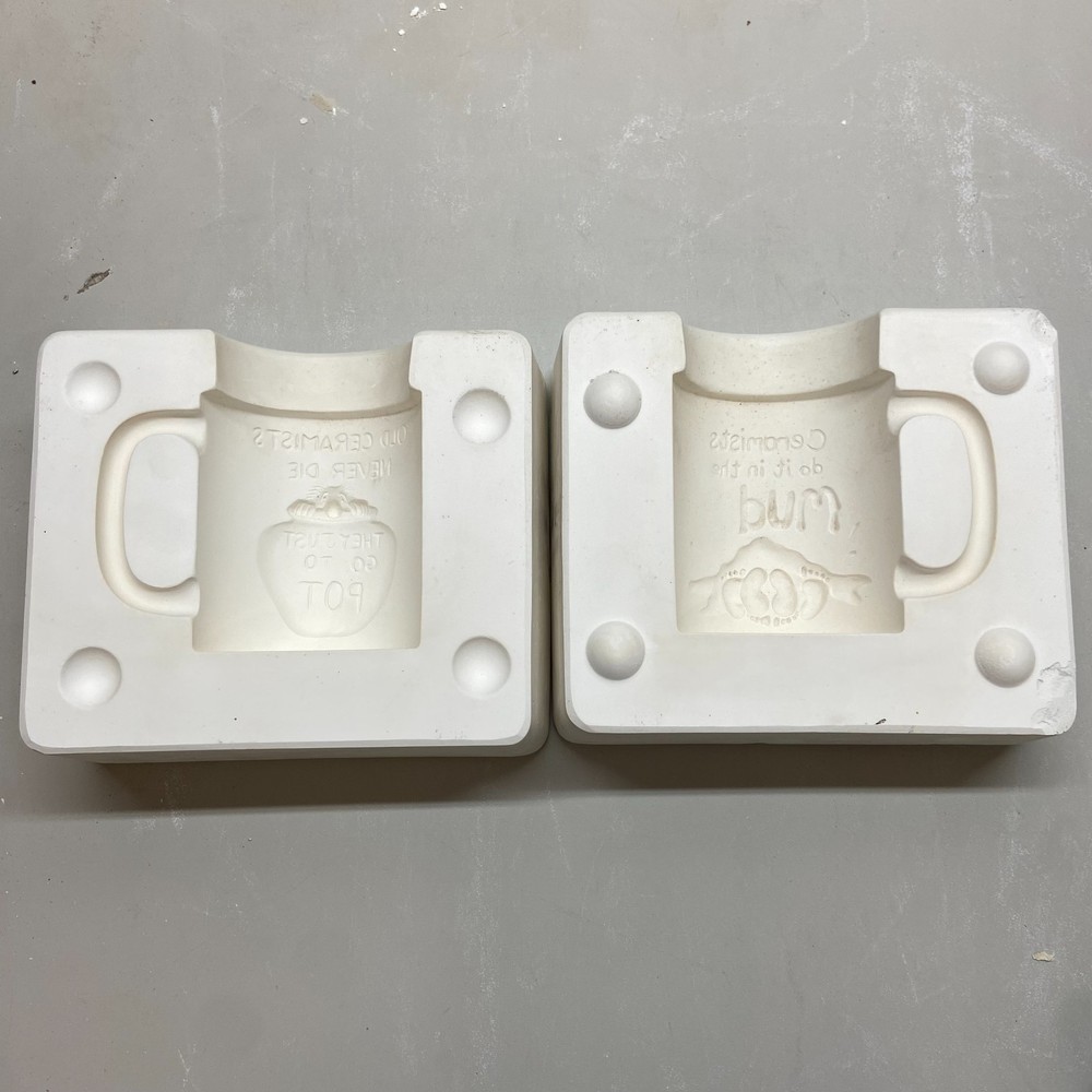 Ceramic Slip Casting Mold Embossed Ceramicists Mug #5004