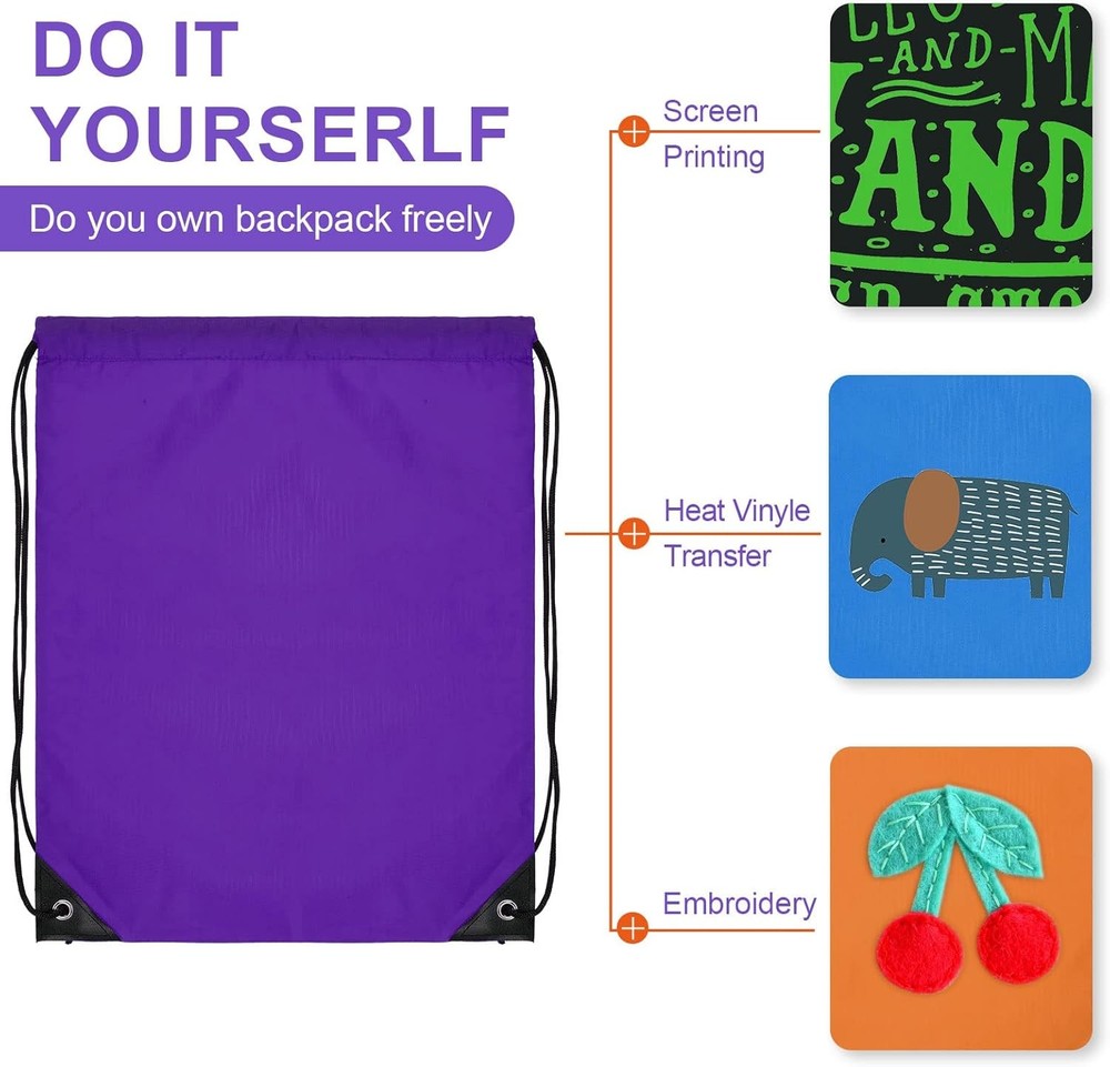 Shappy 100 Pieces Drawstring Bag Gym Portable String Sack Backpacks...