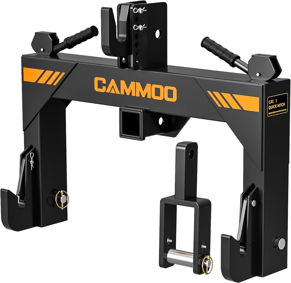 3-Point Quick Hitch with 2" Receiver＆Extra Versatile Adapter, Adaptation to Cate