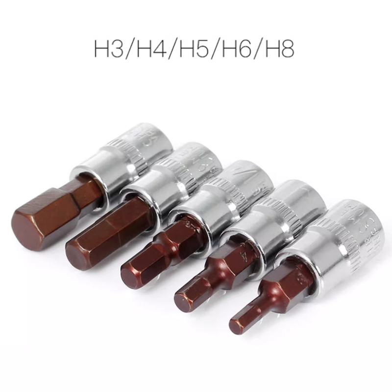 1/4" Phillips Pozi Hex Torx Flat Bits Screwdriver Set Ratchet L-Bend Bar Handle