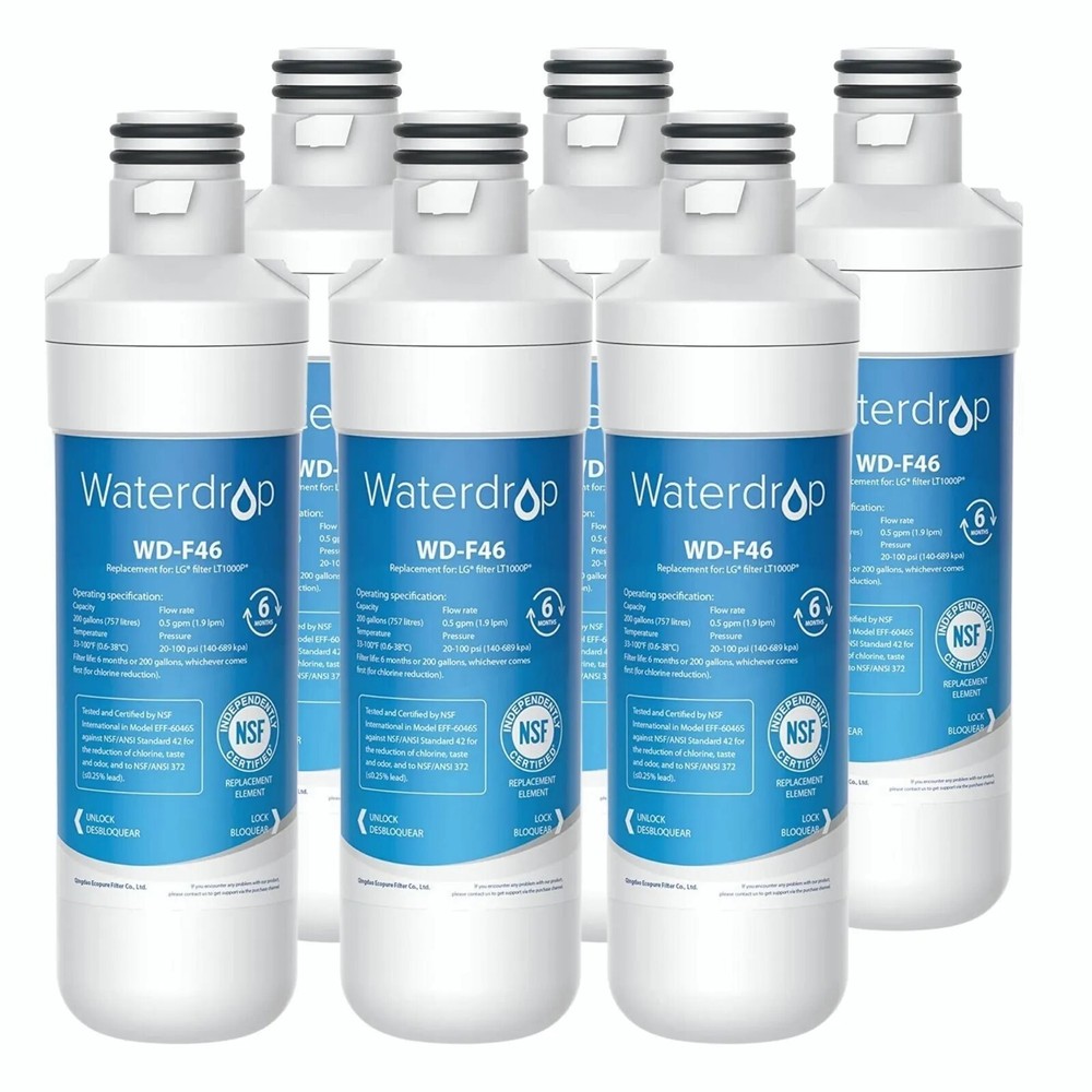 Waterdrop Replacement for LG® LT1000P® ADQ74793501 Refrigerator Water Filter