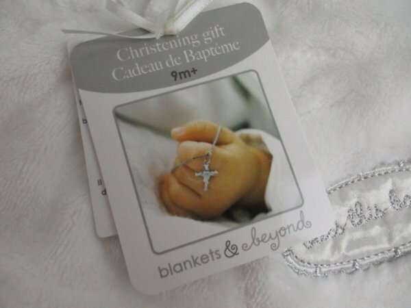 NWT Blankets & And Beyond Bless This Baby Baptism White Lamb Bear Security Plush