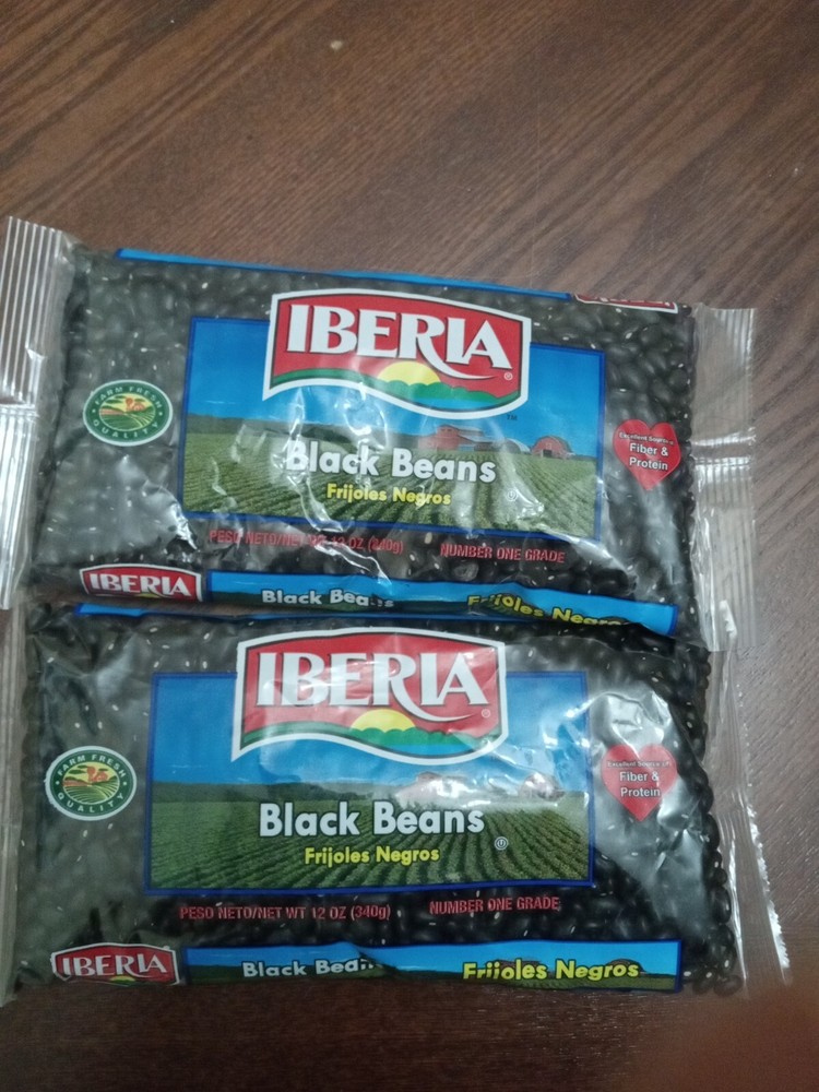 Iberia black beans 12 Oz. (2 Packs). 1E-04