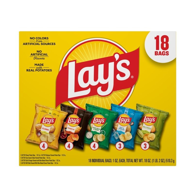Lay's Snacks Mix Variety Pack, 1 oz, 18 Count