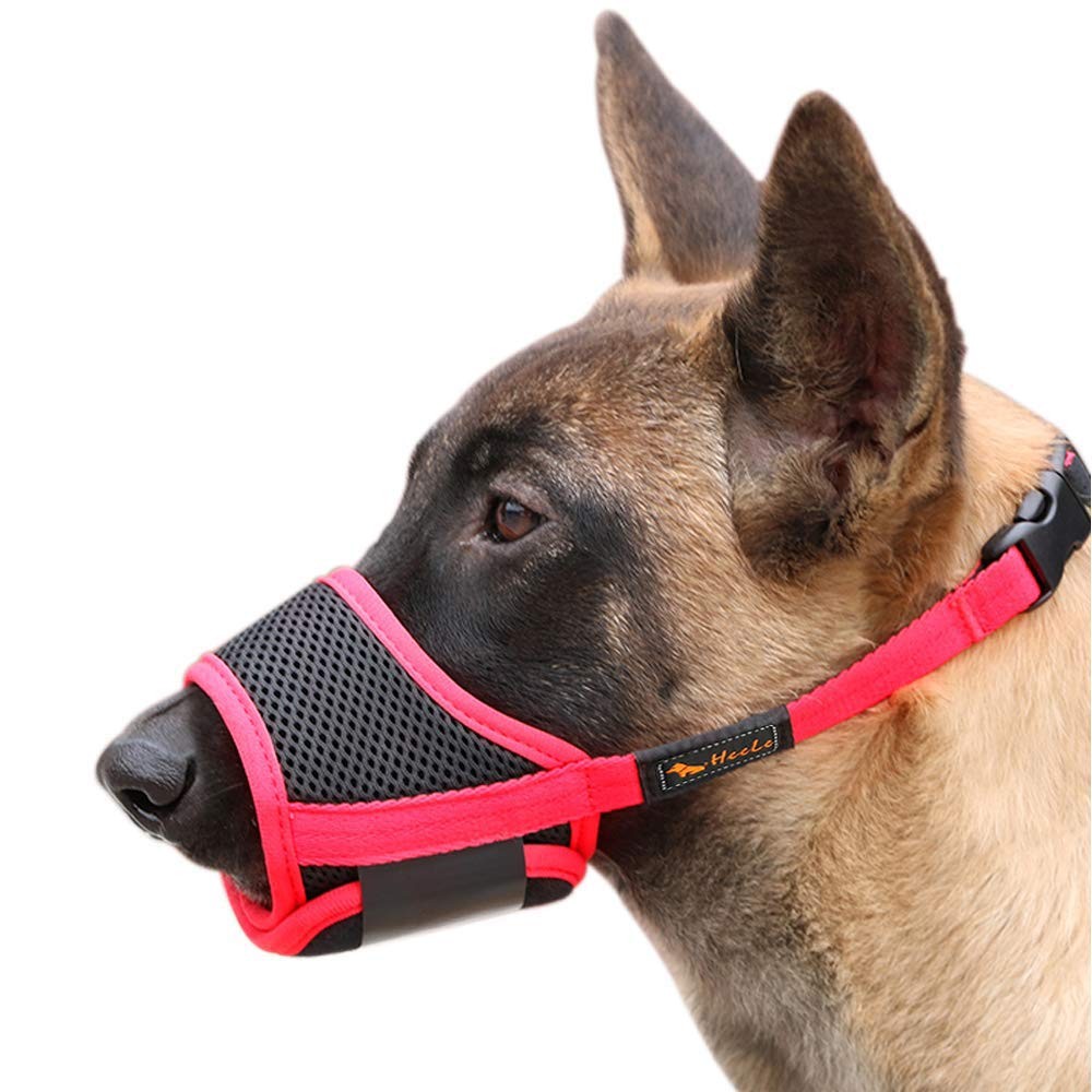 Dog Muzzle,Soft Nylon Muzzle Anti Biting Barking Chewing,Air Mesh Breathable ...