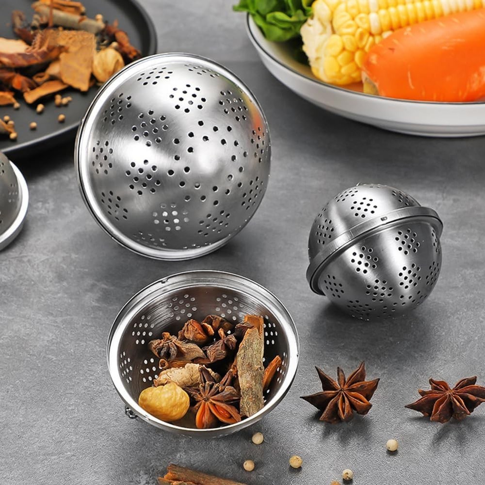 Extra Large Stainless Steel Spice & Tea Infuser Ball with Chain Hook