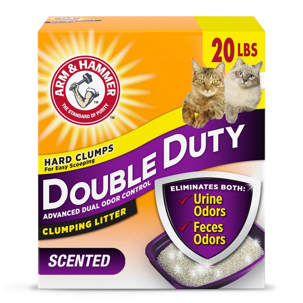 (4 pack) Advanced Odor Control Clumping Cat Litter, Scented, 20 lbs
