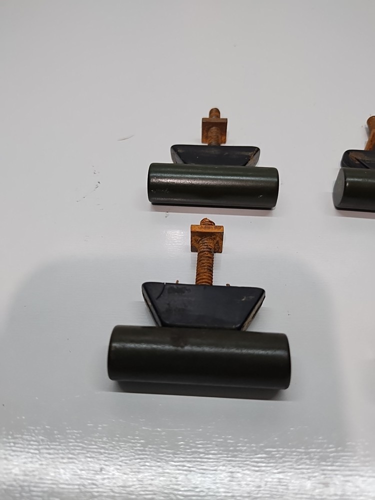 green bakelite door handles or drawer pulls