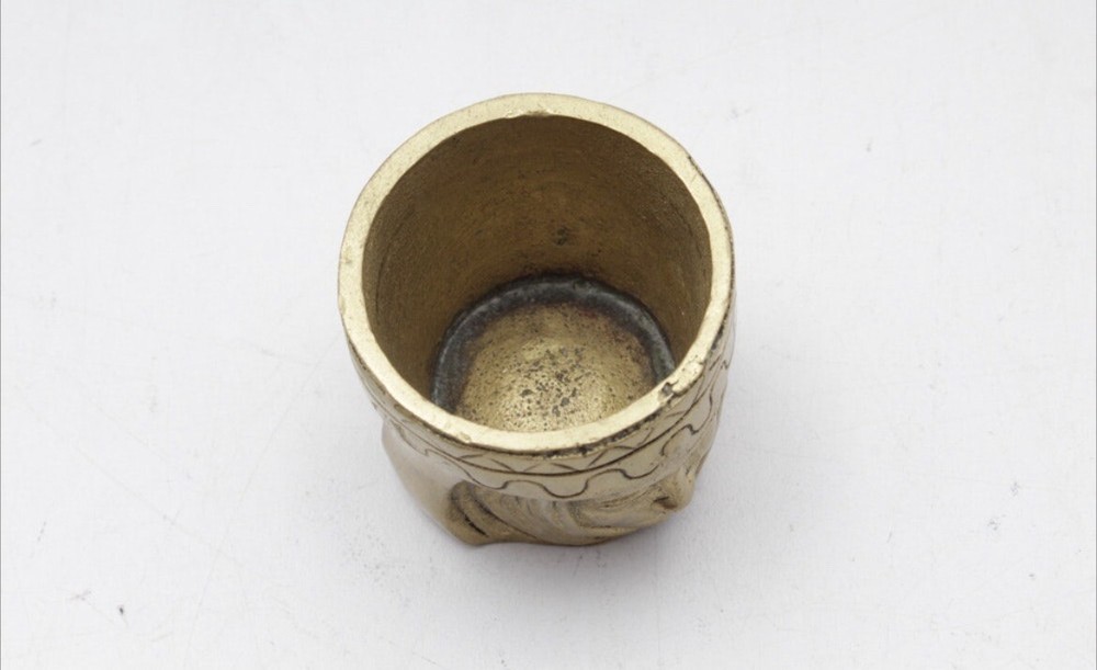 Figural Brass Match Holder