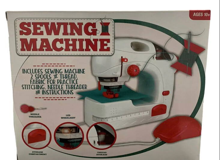 Sewing Machine For Beginners ~ Includes 2 spools, fabric & needle threader